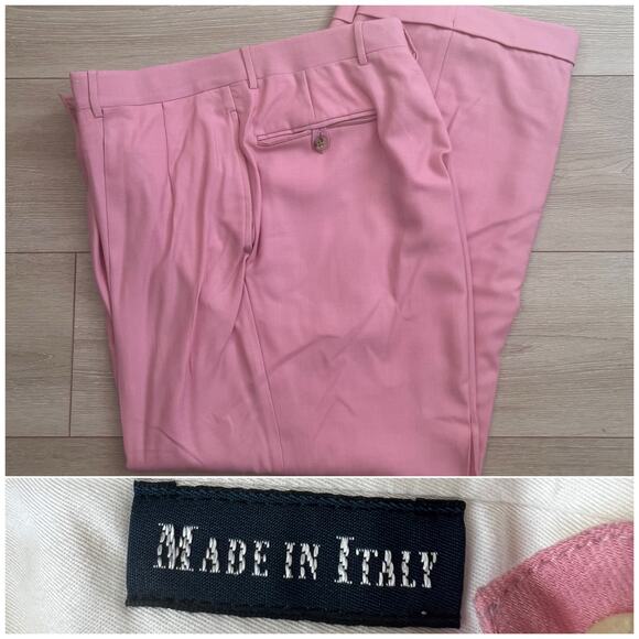 Ralph Lauren Polo Made in Italy Pink 100% Cashmere Men’s Dress Pants Size 42R JP